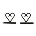 Village Wrought Iron Heart Tie Backs CUR-TB-51